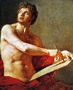 Jean Auguste Dominique Ingres Academic Study of a Male Torse. oil on canvas